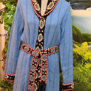 WOMEN STORYBOOK KNIT SWEATER COAT.